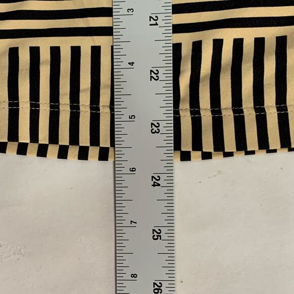 J.McLaughlin M Womens Tan Striped Catalina Cloth Button Front Shirt Top - Picture 9 of 10